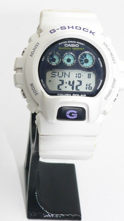 Casio G-Shock GW-6900A 3179 Band 6 Tough Solar Watch Purple White
