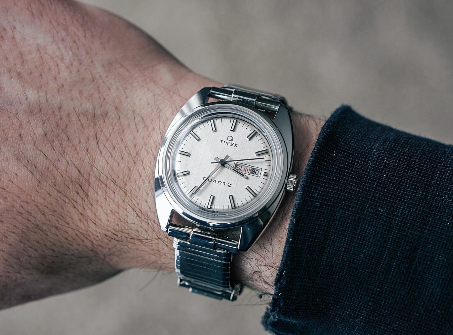 timex 1978 reissue day date 37mm