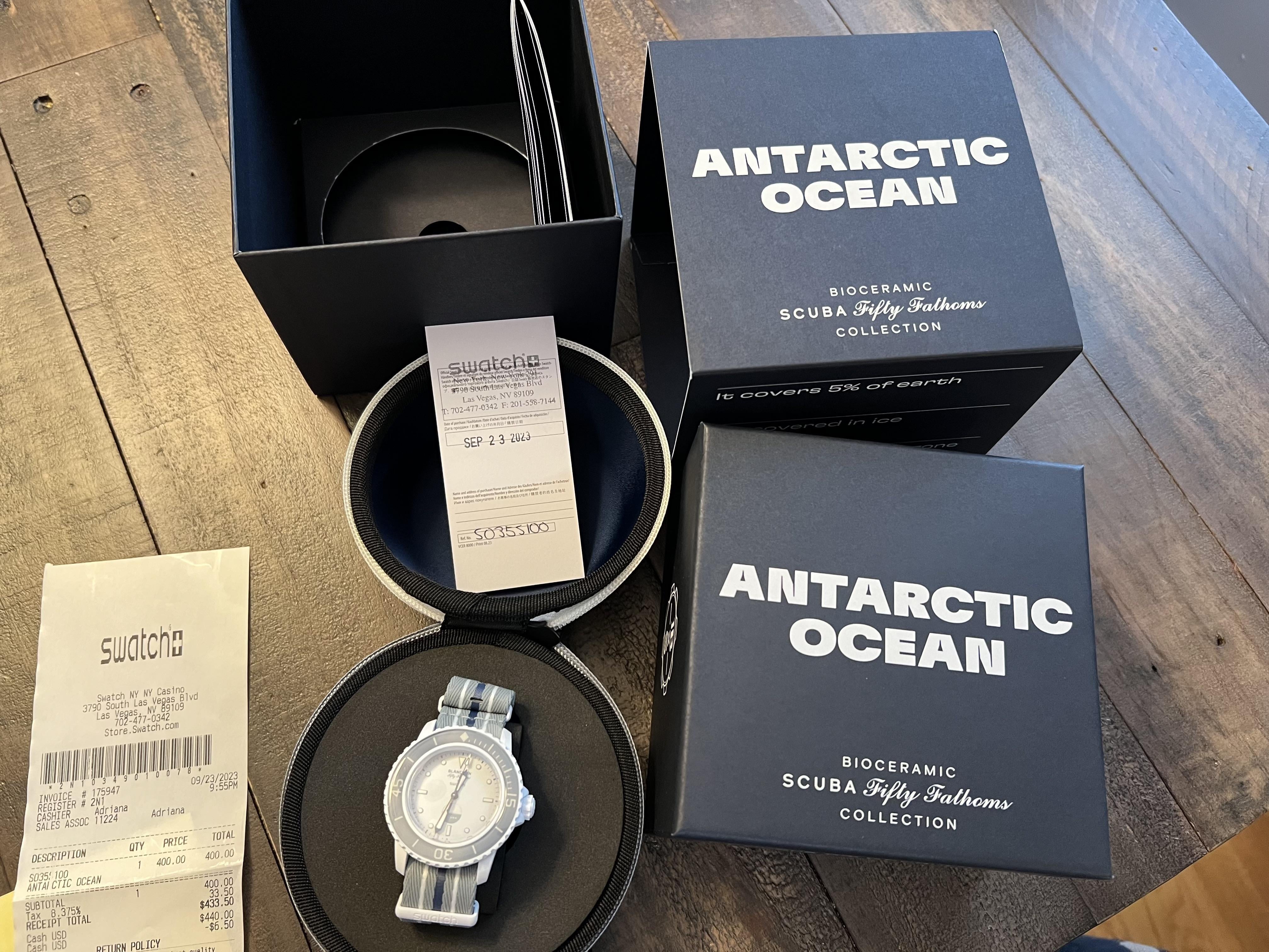 WTS] Blancpain x Swatch Fifty Fathoms Antarctic Ocean - BNIB