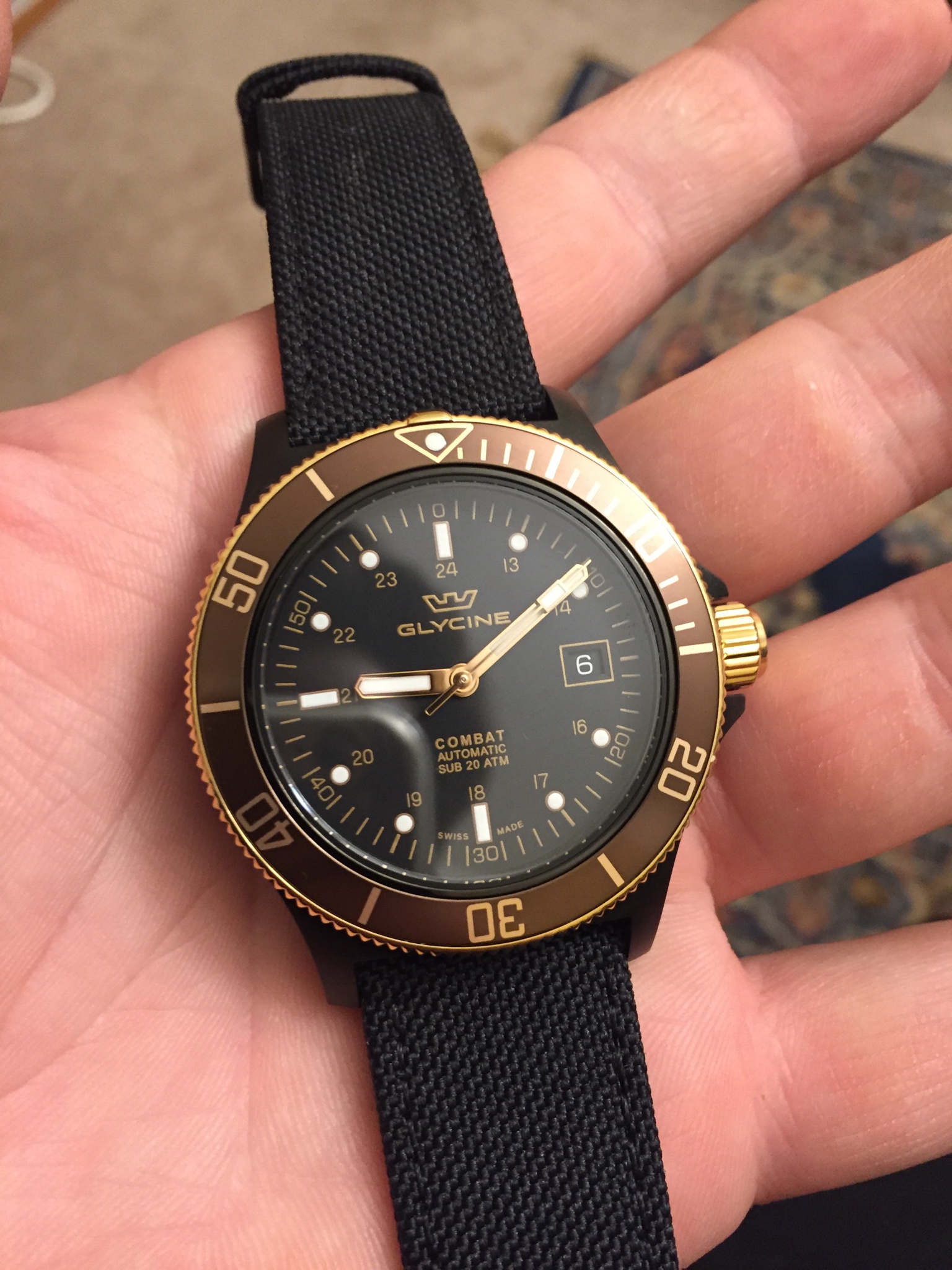 WTS Glycine Combat Sub Goldeneye GL0093 WatchCharts Marketplace