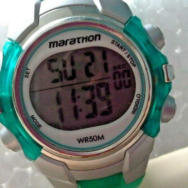 How To Set A Marathon Wr50m Watch Marathon WR50M Indiglo WATCH T5k817 Green Plastic Band Works | WatchCharts