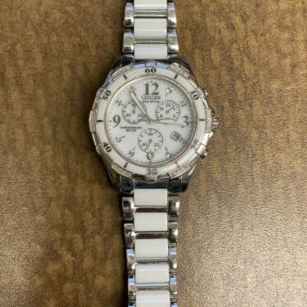Citizen EcoDrive H504S079241 Ceramic & Stainless Diamond Accent