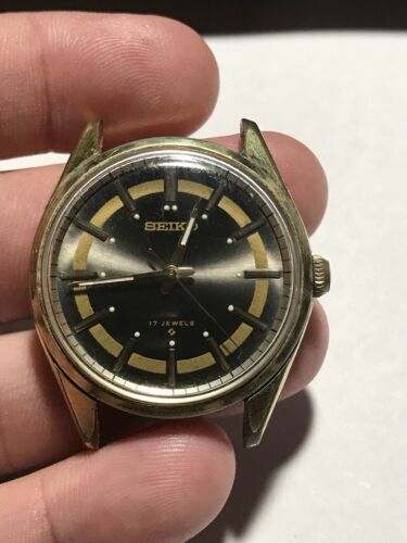 Vintage Seiko 66 7109 Mens Watch 17 Jewel For Parts Restoration