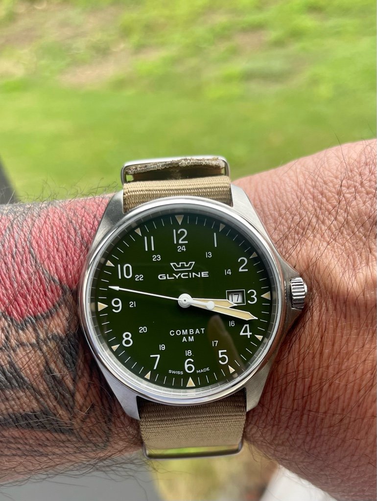 Glycine Combat 6 Vintage Auto WatchCharts Marketplace