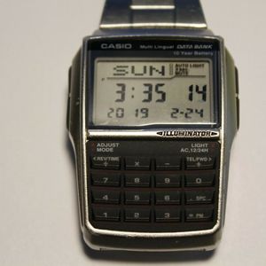 CASIO Calculator Watch DBC-32 2888 DataBank LCD Digital Quartz ...