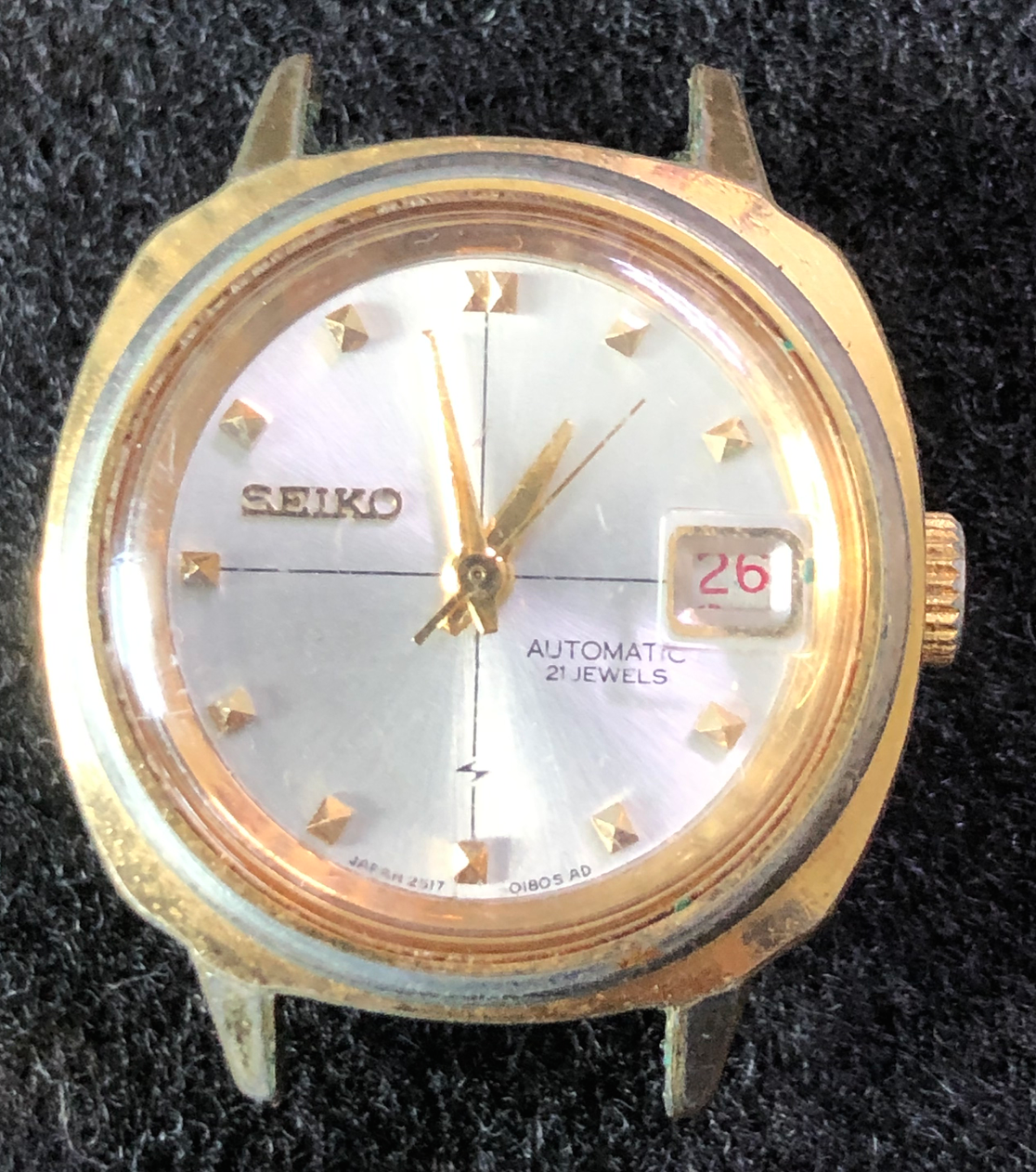 Vintage Seiko 2517 0291 Automatic Women s Watch Gold Parts