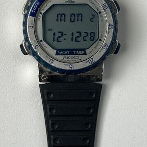 Vintage 80s Seiko YACHT TIMER Watch A827-600A astronaut nasa space