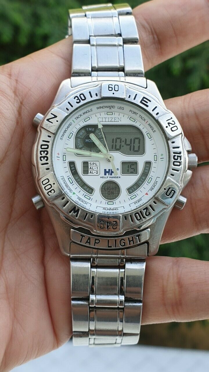 Citizen HH Helly Hansen C800-Q01903 Alarm Running Men Wrist Japan