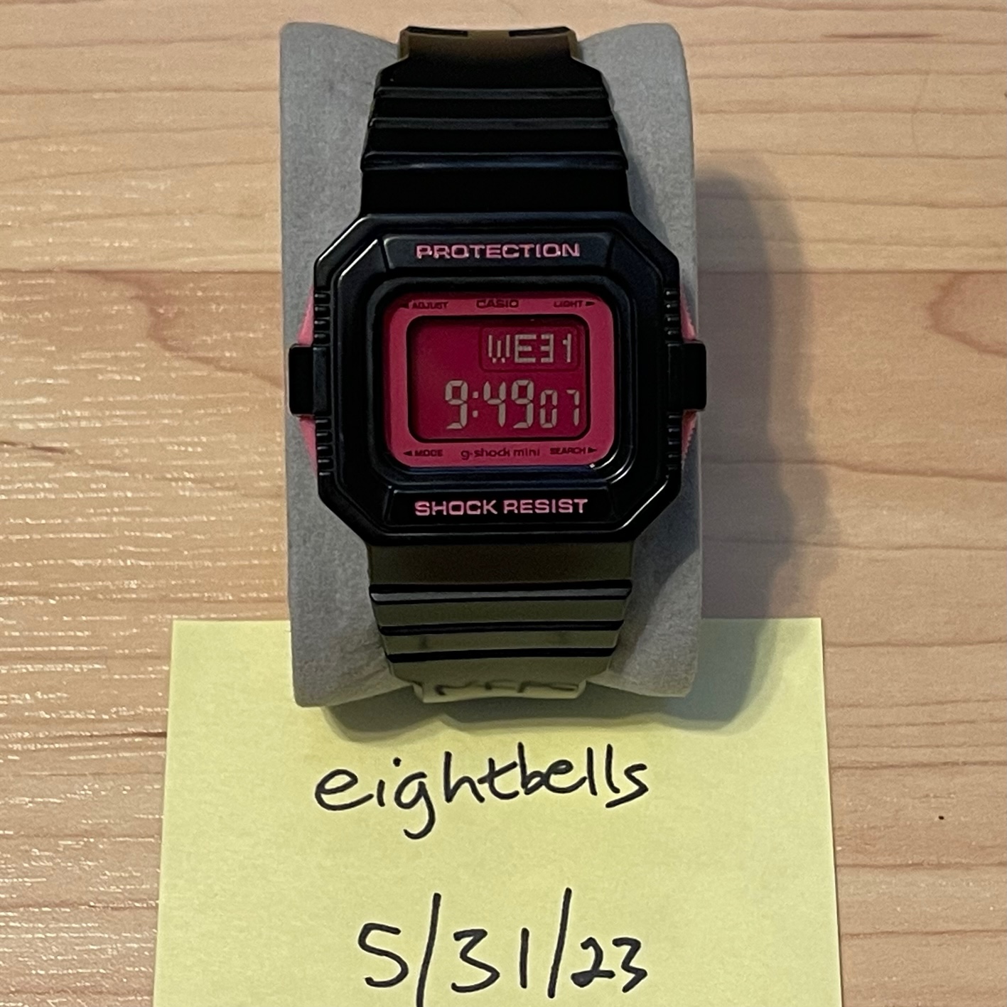 WTS] Casio G-Shock Mini GMN-550-1B Black Pink Square Digital Watch 