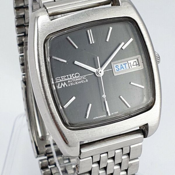 Seiko LM Lord Matic Automatic 25 Jewels 5606-5040 Japan Mens Watch ...