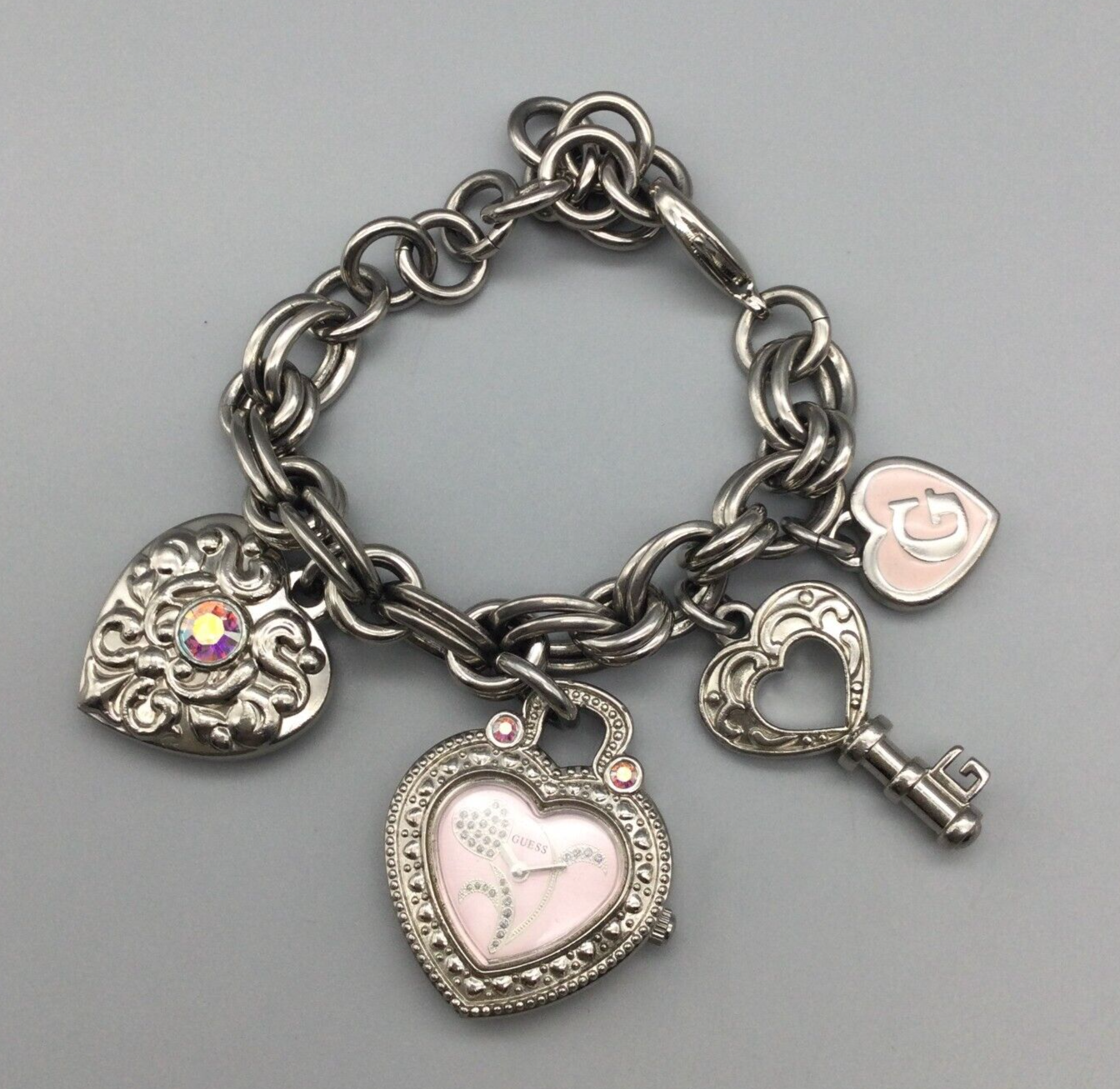 Guess silver charms watch Guess Vibrant Charm Watch For Women W1223L1 | Catchy Watches main image 2