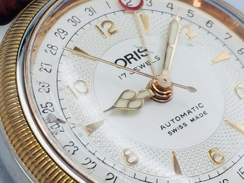 ORIS Watch 7400C 584 Automatic 18K Gold Plated Pointer Date T079