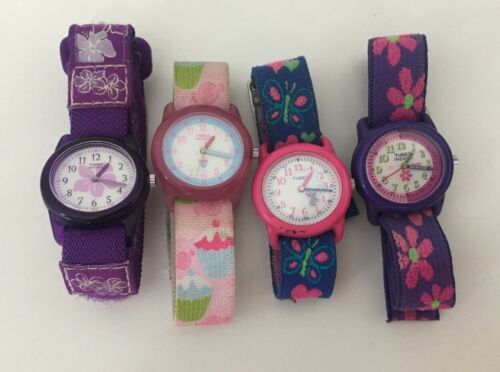 4 Timex Kids Girls Indiglo Watches Stretch Band Fun Watch Lot New