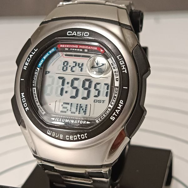 CASIO Wave Ceptor Quartz Watch WV-57H Men 50m Steel Bracelet New ...