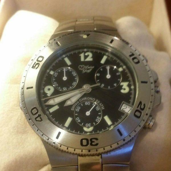 BELAIR CHRONOGRAPH MEN'S WATCH/TIME SERVICE INTERNATIONAL. NEW IN BOX. WORKING. WatchCharts