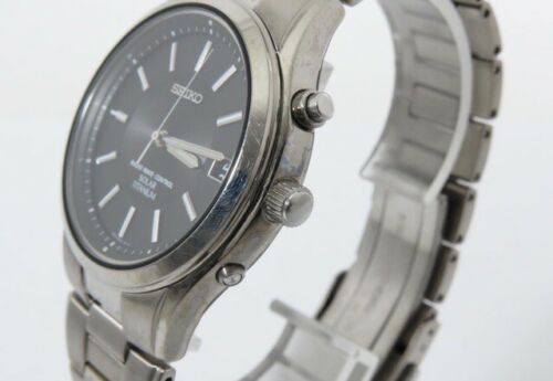 Authentic SEIKO solar Radio Wave Control Titanium men watch