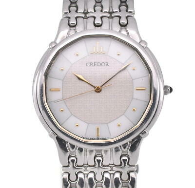 SEIKO CREDOR 9571-5050 White /Ivory Dial Quartz Men's Watch J