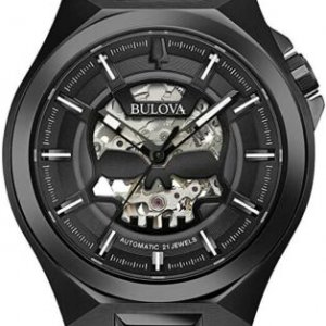 bulova skull watch