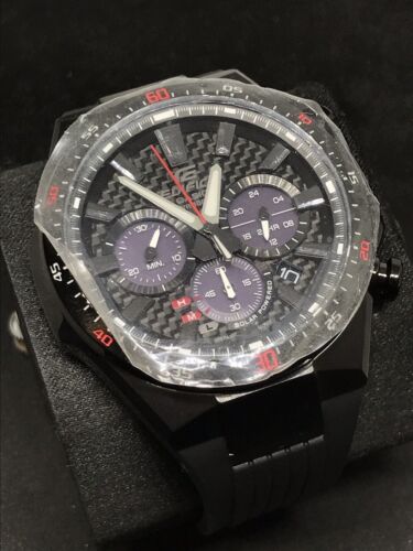 Casio Edifice 48mm Black Solar Carbon Fibre Dial Resin Strap Watch 5564 EQS 800P WatchCharts Marketplace