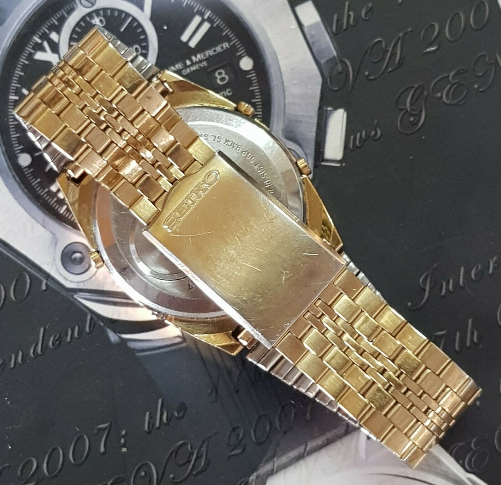 Vintage Seiko World Time A239-5020 Gold Japan Digital Watch