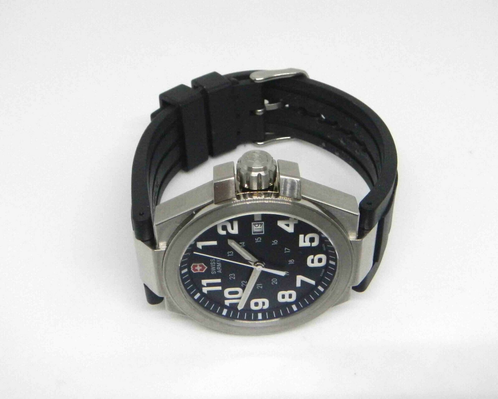 VICTORINOX SWISS ARMY CONVOY BLACK DIAL BLACK RUBBER BAND MEN'S