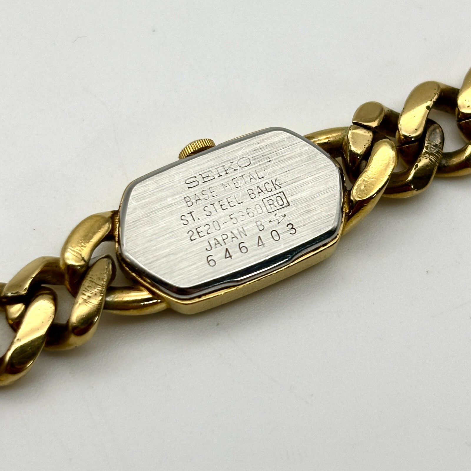 希少 沖電気 GALVANOMETER 検流計 真鍮パーツ 戦前 昭和レトロ骨董 Vintage 1986 Exc+3 Seiko Tisse 2E20-5360 Gold Quartz Women's Watch
