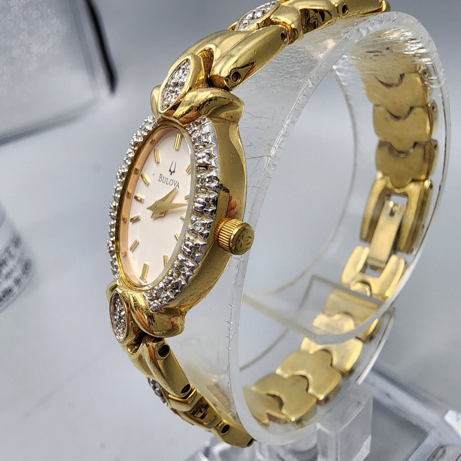 Vintage gold & diamond Bulova 98R34 ladies watch Ladies Bulova Model 98r34 | eBay main image 2