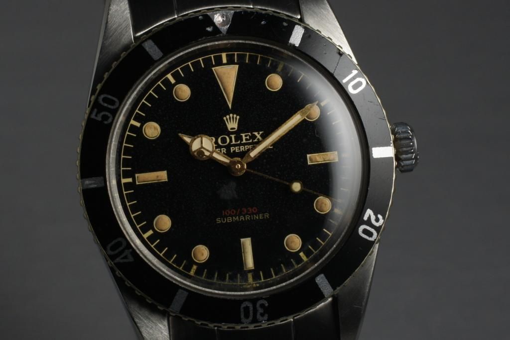 FS 1955 Rolex Submariner 6536 1 with Red Depth Rating