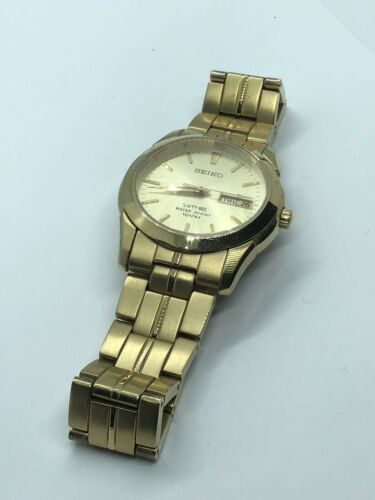 Seiko sapphire 100m clearance gold