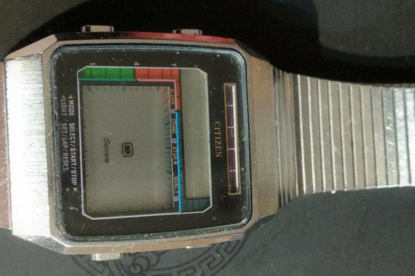 CITIZEN Vintage Analog Digital LCD Quartz Watch CR-2014 9610 NOS
