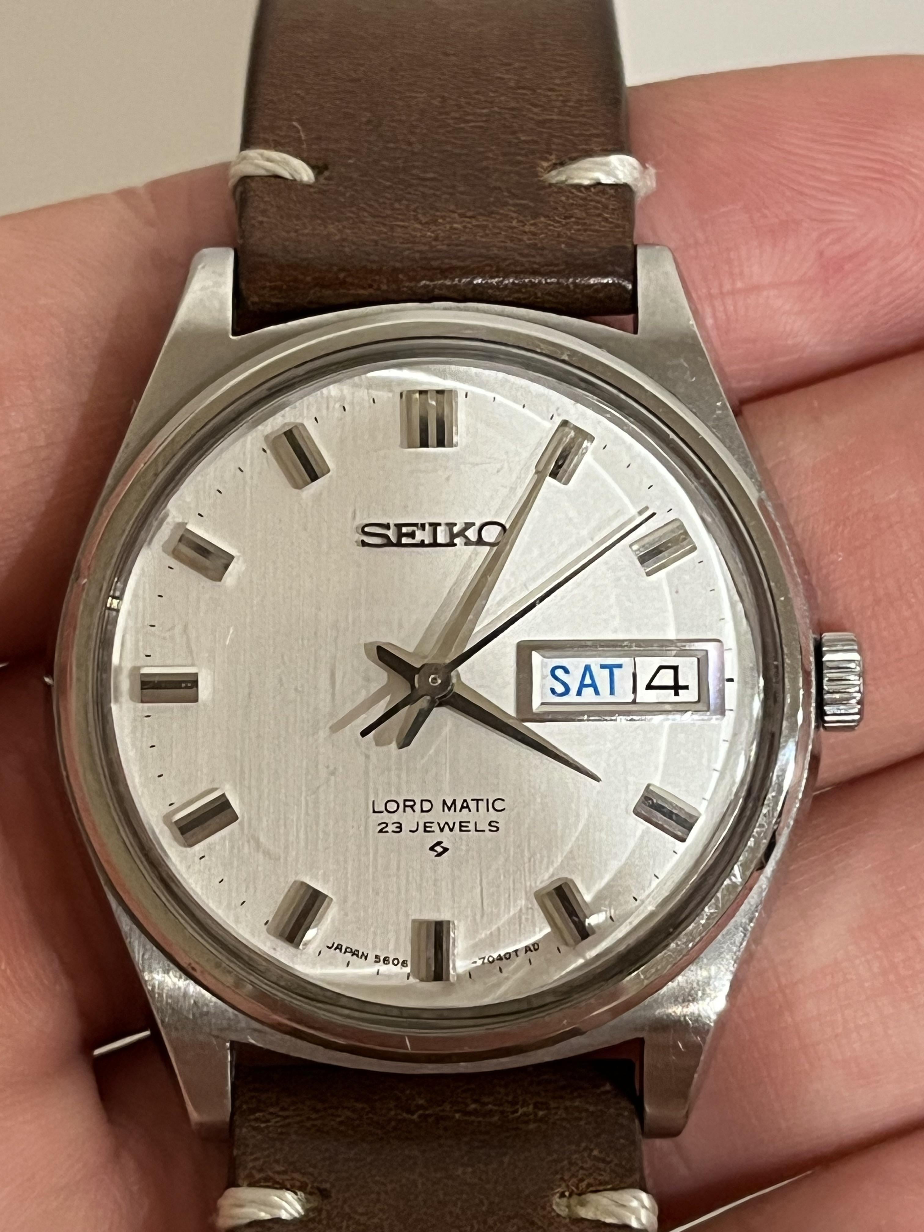 WTS Vintage Seiko Lord Matic 5606 7040 Vintage Day Date SS 23