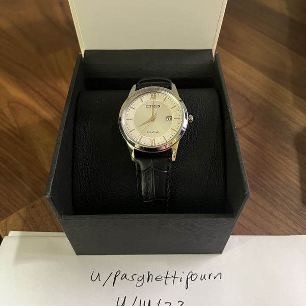 [WTS] Citizen Corso, Silver w/ Black leather band and Rose Gold indices ...