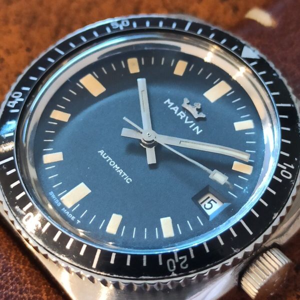 Raro Vintage Marvin Automatic Diver 580c | WatchCharts Marketplace