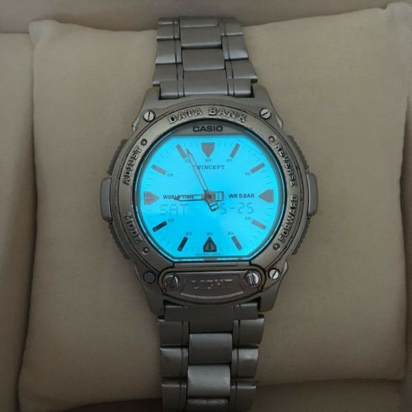 Casio Twincept ABX-60 Module 1328 Ana-Digi Dual Layer World Time