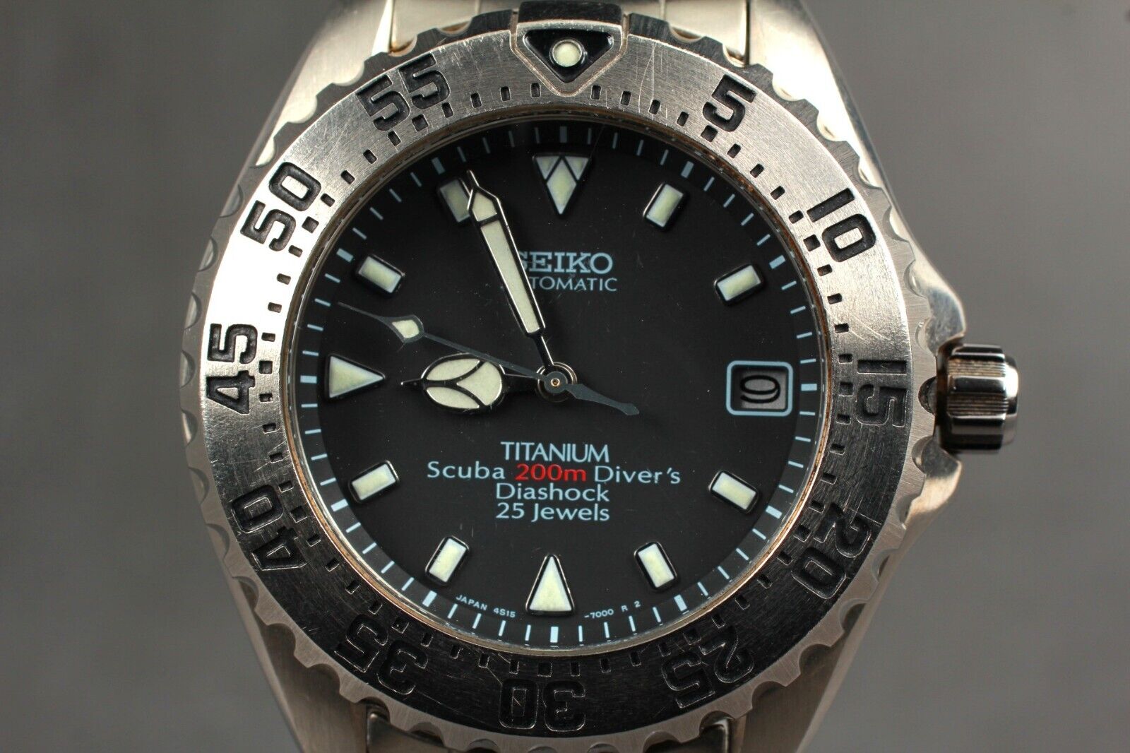 Seiko 4S15-7000 Diver Titanium Diashock Scuba Diver's