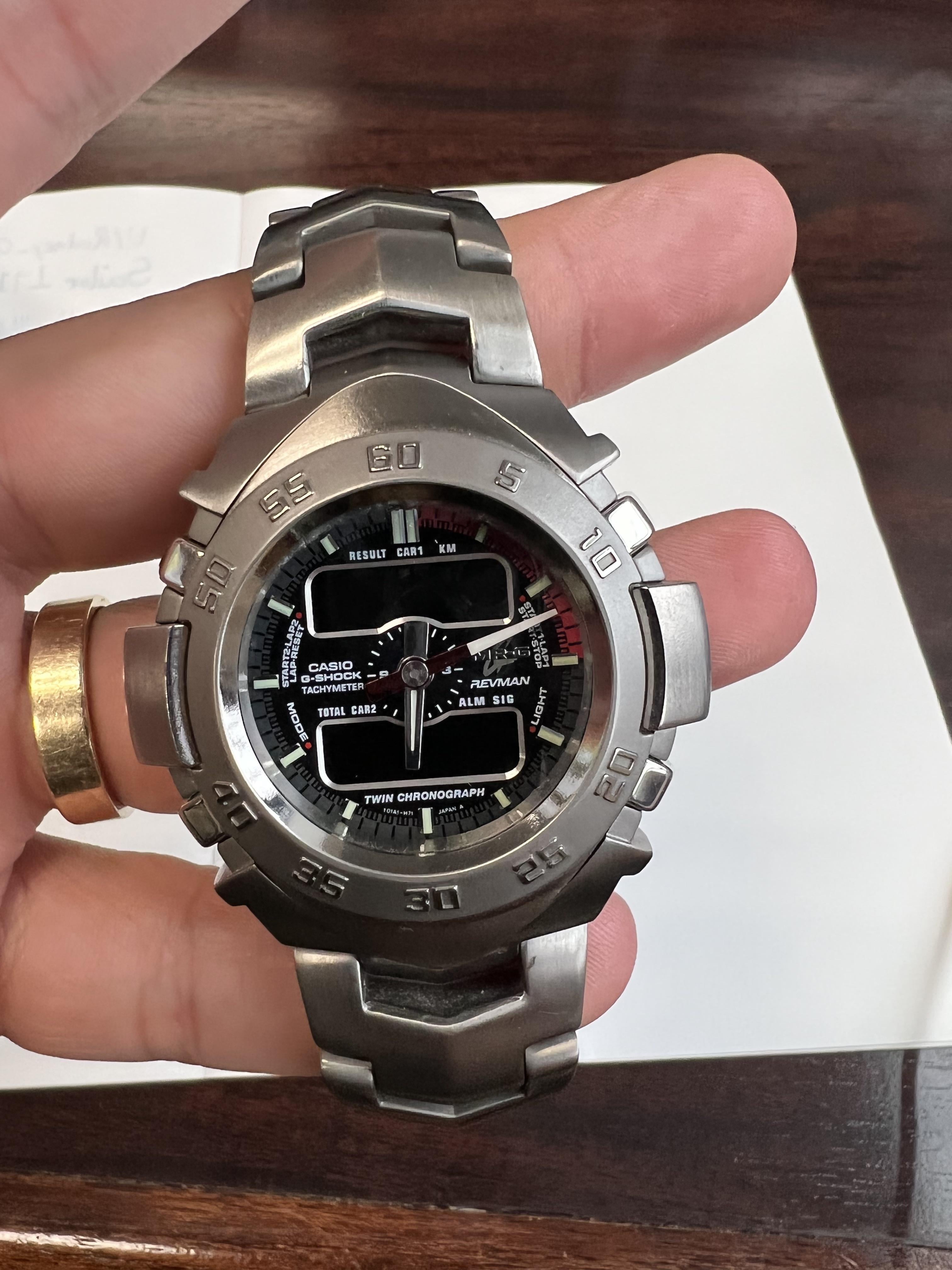 CASIO G-SHOCK REVMAN MRG-1200T レブマン レア G-Shock Mr-G Revman Mrg-1200T Analog Quartz Men Casio Mr-G