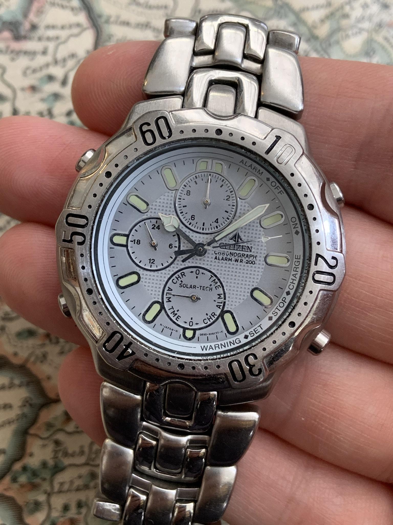 WTS] 1999 Citizen Eco Drive Diving Chronograph WR200, 40mm