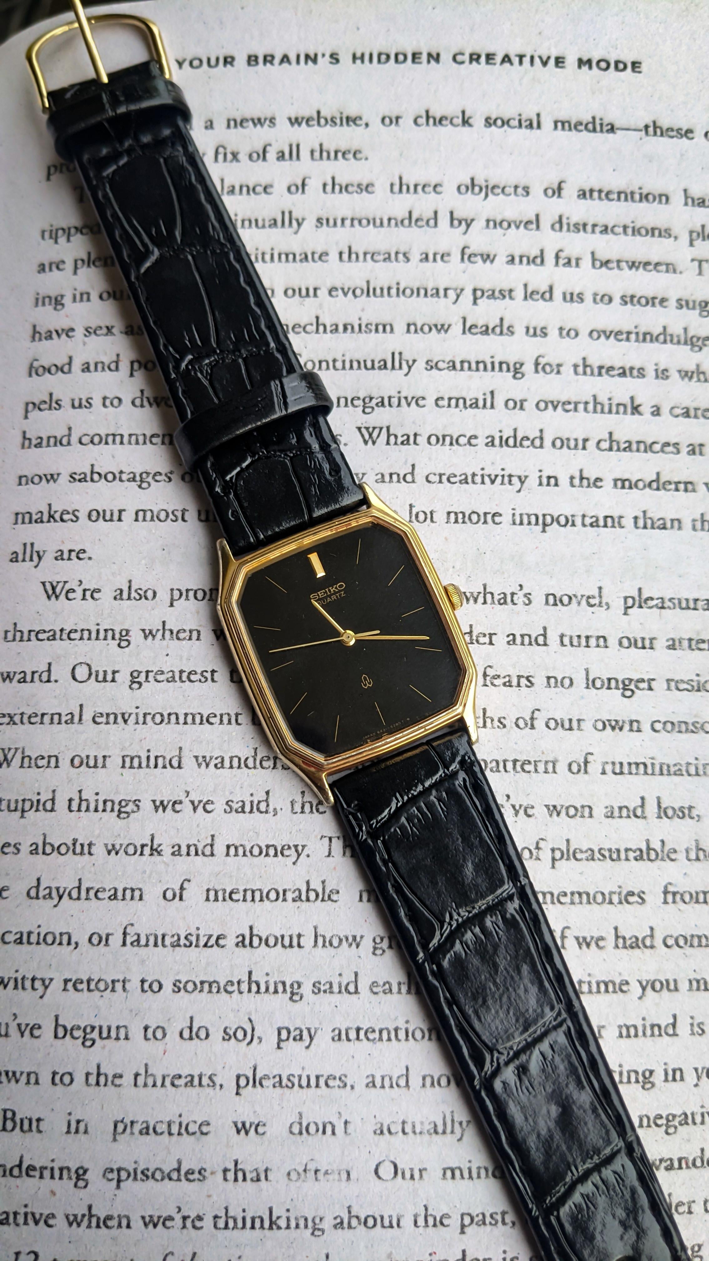 WTS] 1990's Seiko Black Gold Tank watch 6431 5150 japanese made