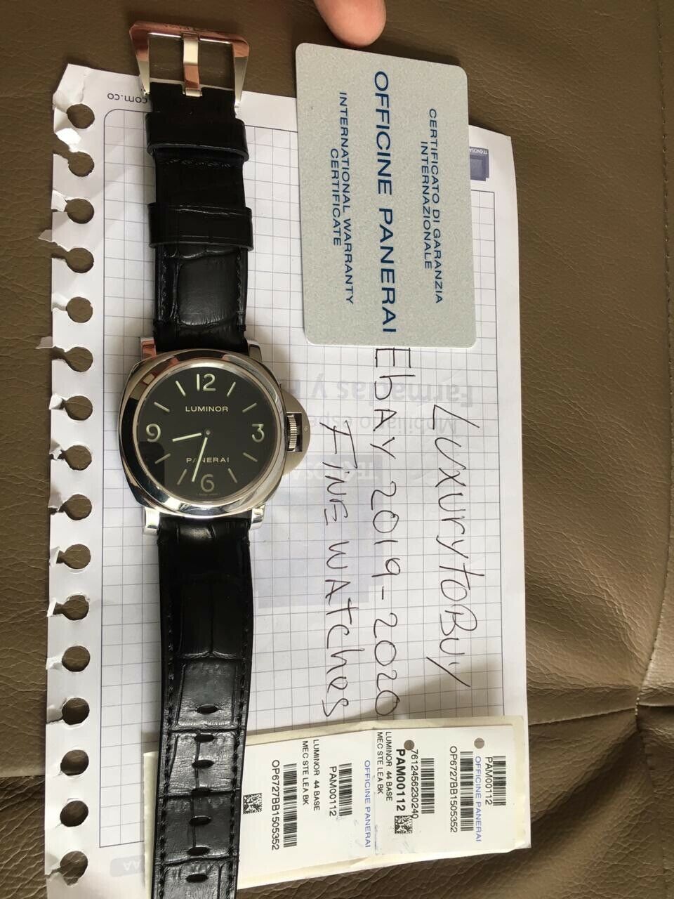 PANERAI LUMINOR PAM 112 OP6727 IN SS MANUAL WIND LIMITED EDITION