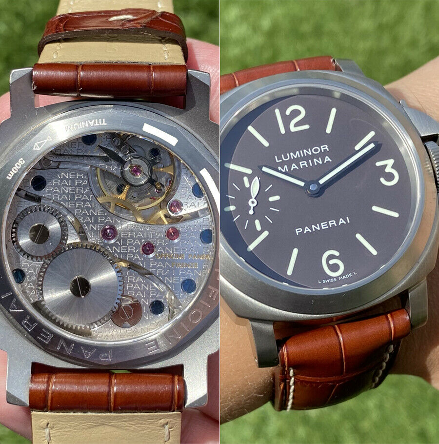 Titanium Panerai Luminor Marina PAM00118 PAM 118 44MM Tobacco