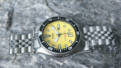 VINTAGE SEIKO DIVER 4205-0155 YELLOW MOD AUTOMATIC UNISEX