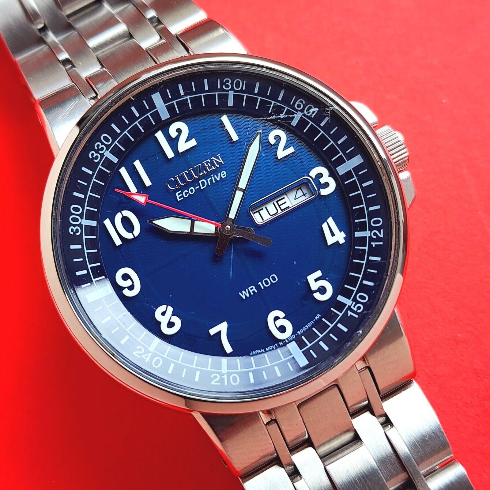 BUY Citizen Eco-Drive World Time Sapphire Leather Strap