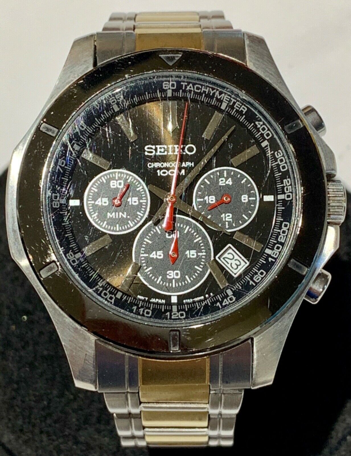 Men's Seiko Chronograph 100M 6T63-00G0 Silver Tone Date Watch New Battery |  WatchCharts