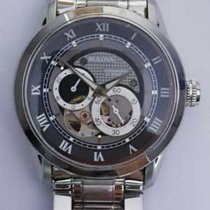 BULOVA 96A119 Skeleton Automatic 21 Jewels 42mm Men's Watch