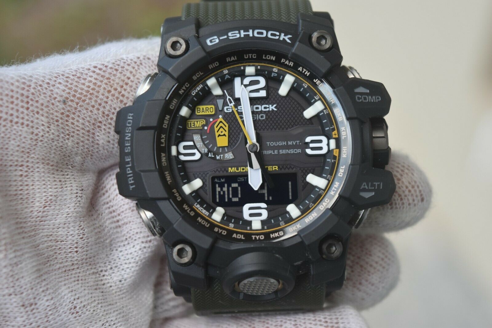 Casio Gwg1000 1a3gshock Men Tough Solar Mudmaster Triple Sensor Watch Watchcharts