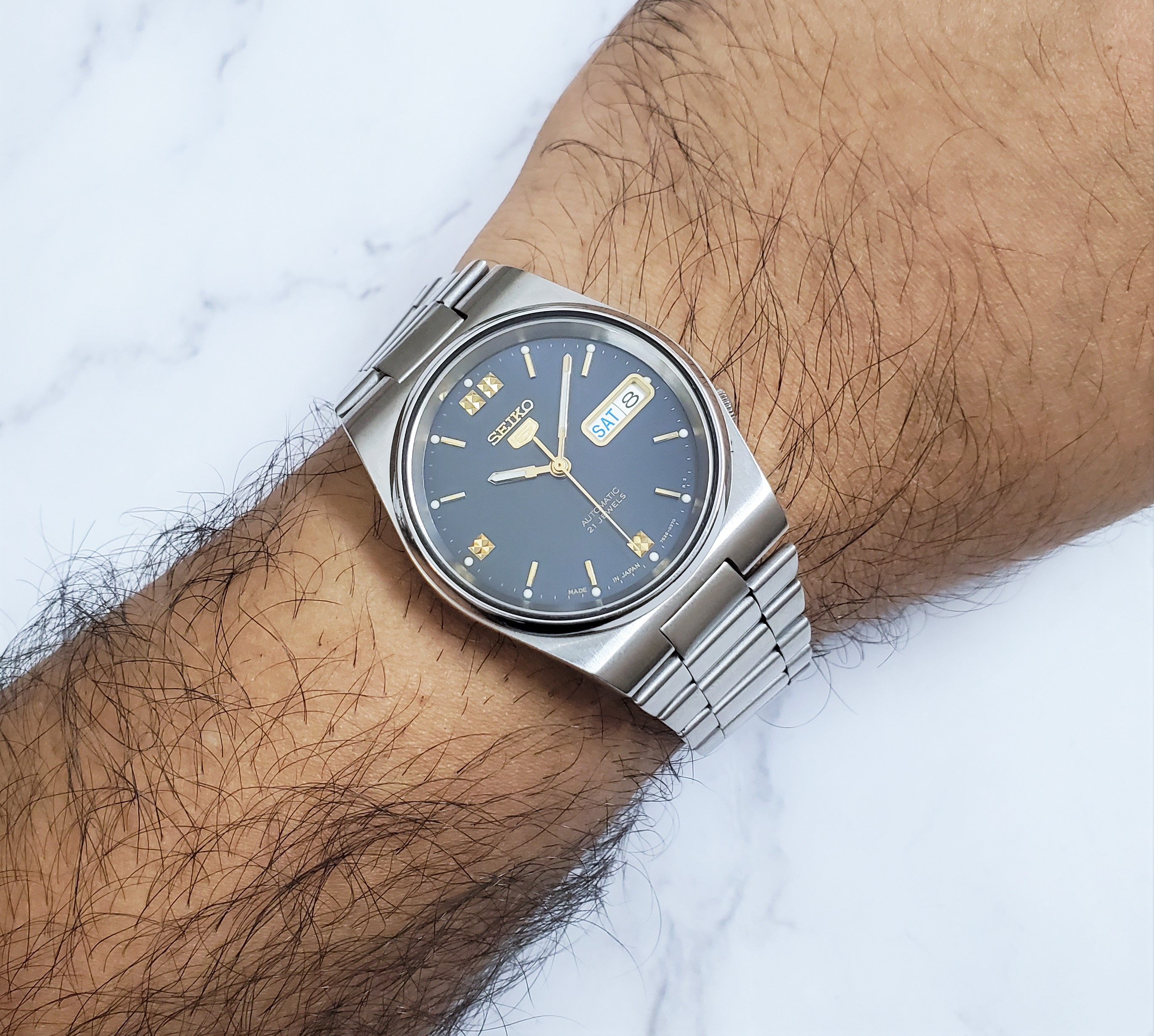 WTS] Seiko SKXL49 1997 Blue Diamond Indices Sunburst dial Retro