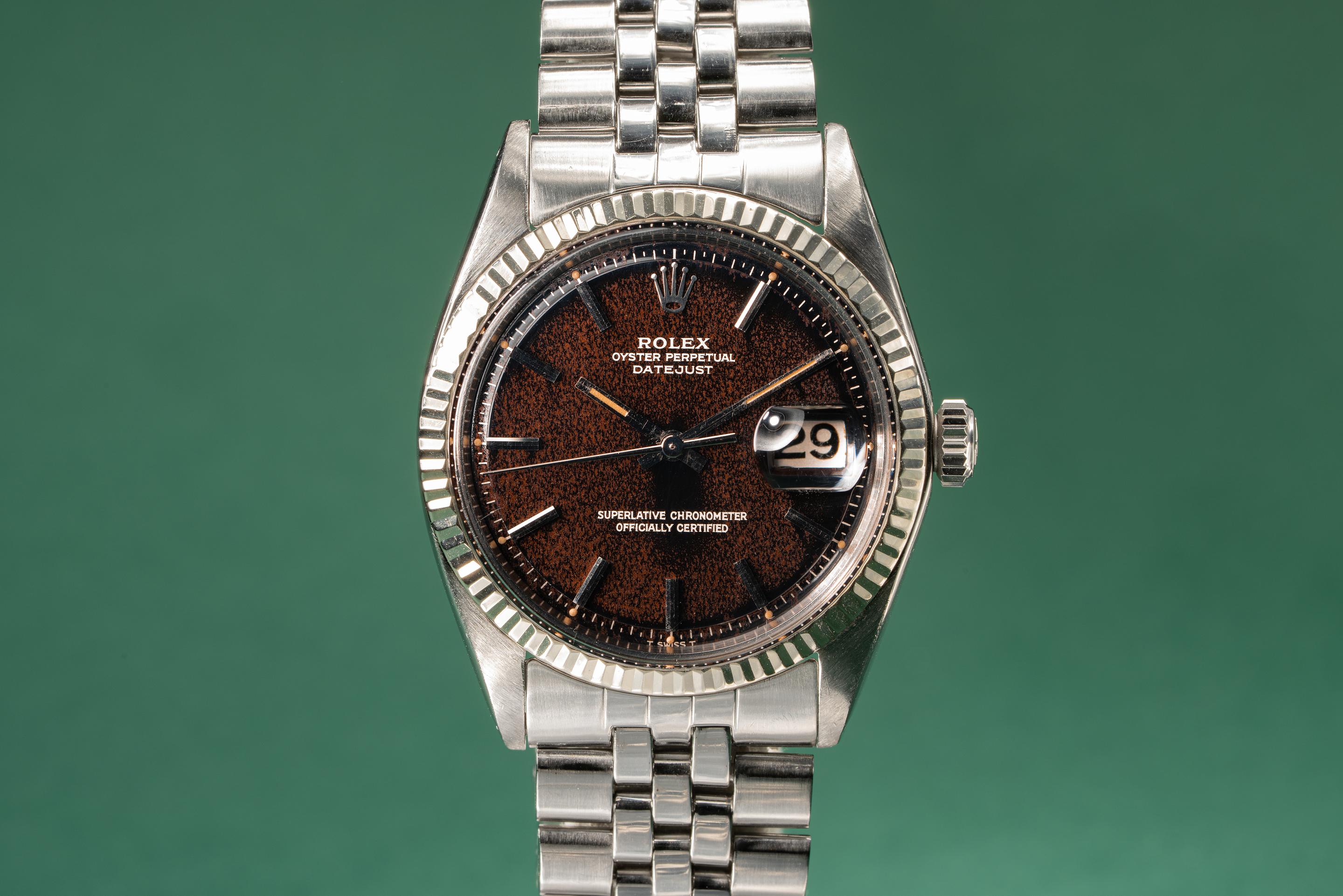 FS 1964 Rolex DateJust 1601 Tropical Gilt Dial WatchCharts