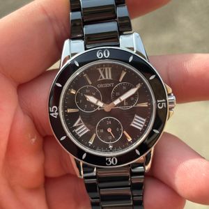 Orient Express OA-8036 Quartz Wrist Watch Green x Black Working