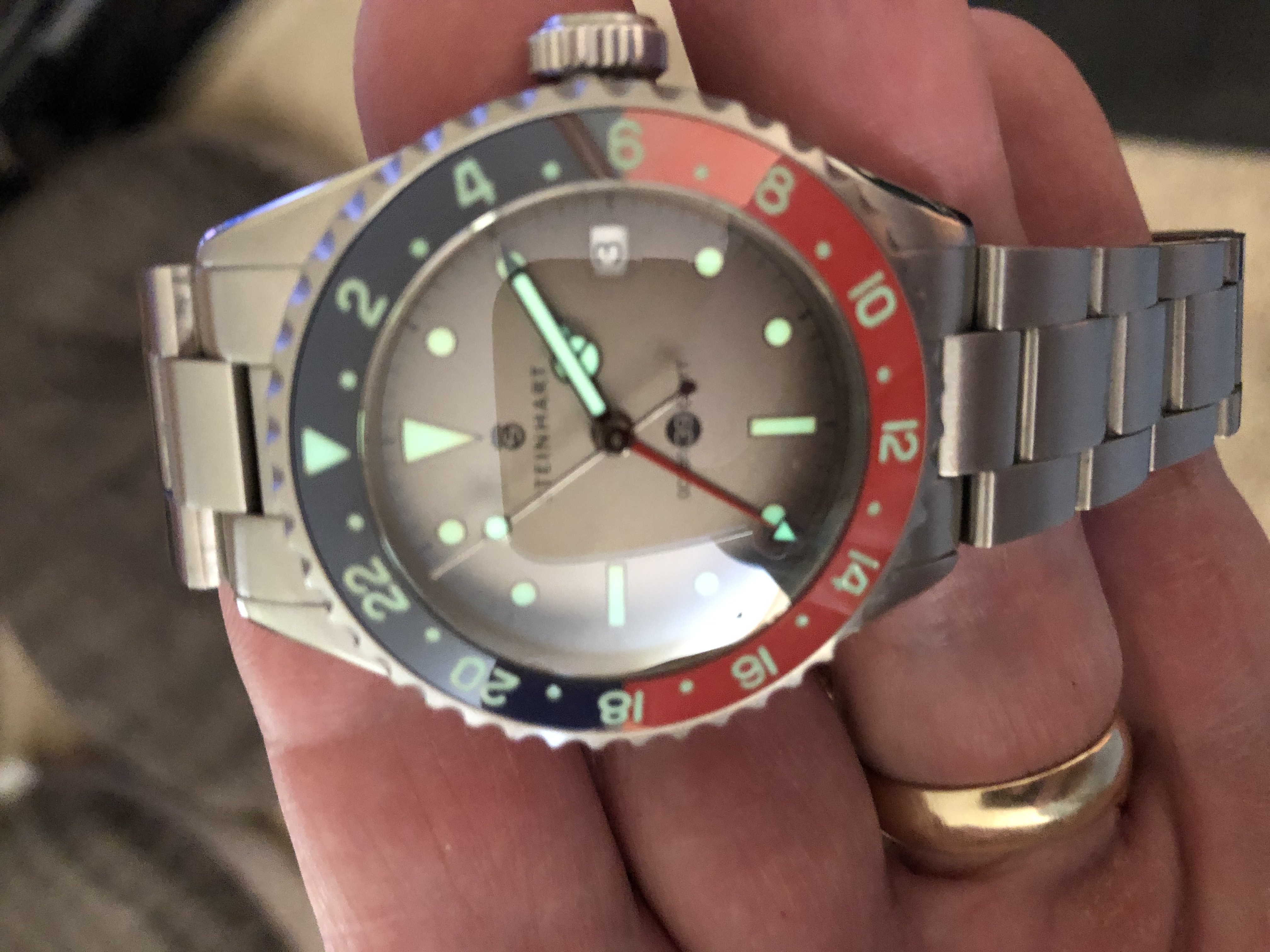 売約済み STEINHART Ocean39 GMT-Premium青赤-