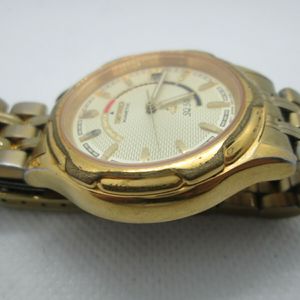 SEIKO KINETIC SQ50 5M42-0C40 DATE GOLDPLATED QUARTZ MENSWATCH